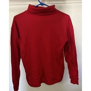 Vintage Women's Red Medium Turtleneck shirt by Fast Turn 100% Cotton